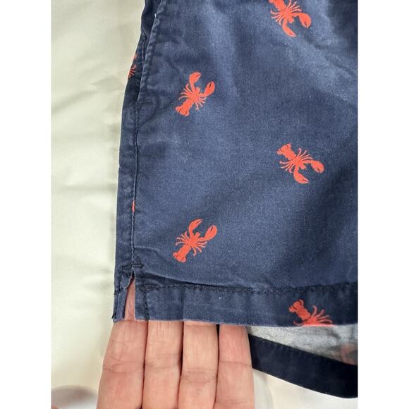 Old Navy Little Girl’s Shorts Size 5T Blue with Red Lobsters Adjustable Waist - Picture 5 of 9